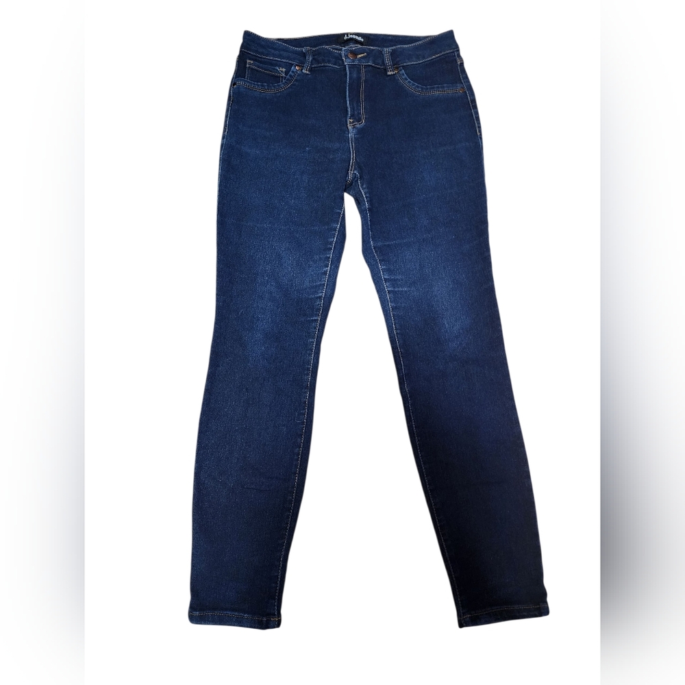 d. jeans Women's Straight Leg Dark Blue Jeans
